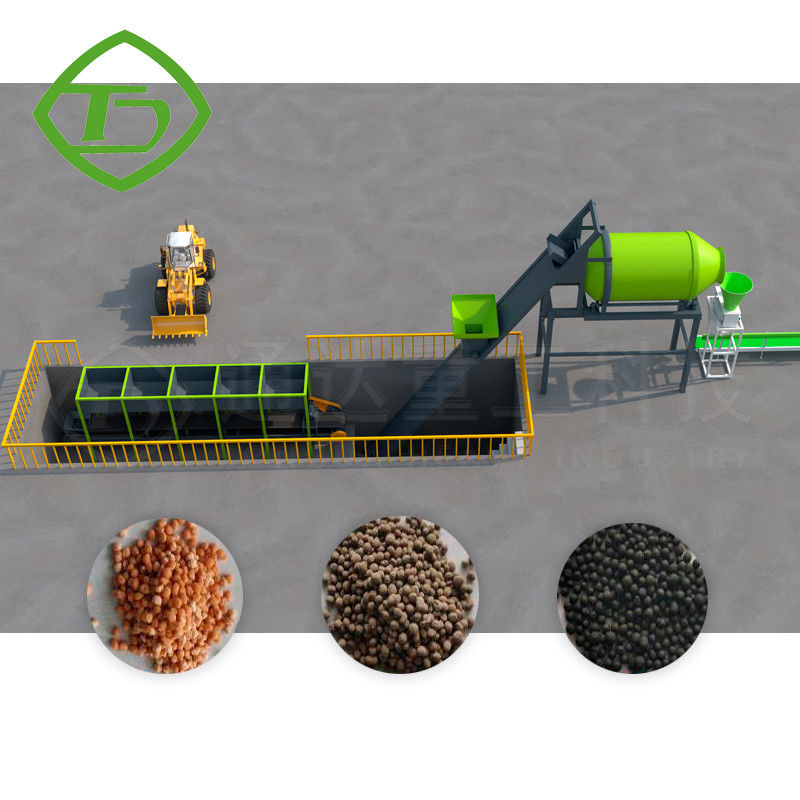 Linea di produzione di BB fertilizzanti Macchine per miscelare BB Npk fertilizzanti Miscelatore a tamburo rotativo